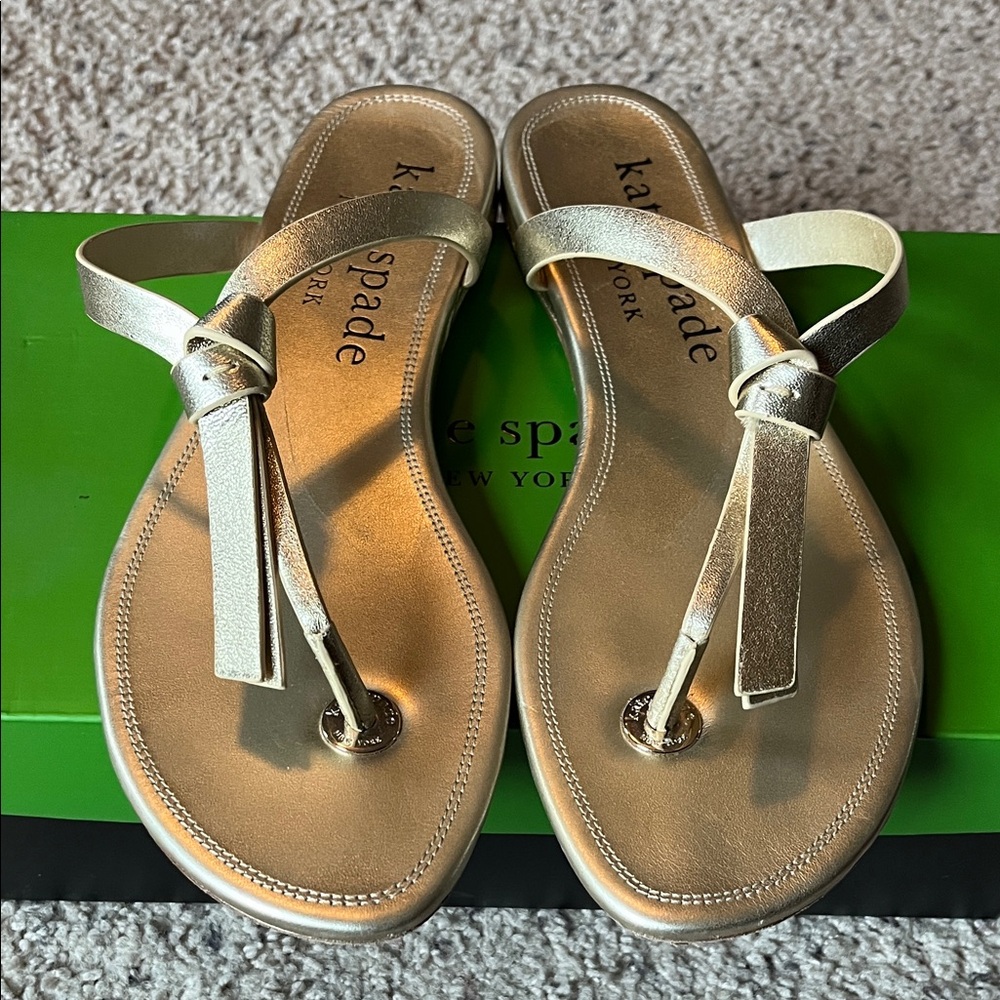 Kate Spade Metallic Gold Sandals